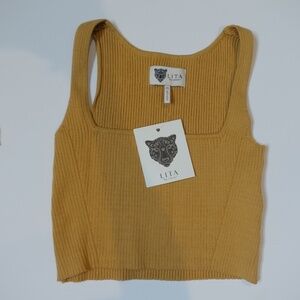 REVOLVE Lita by Ciara True Rib Crop Top Brown Size XS NWT